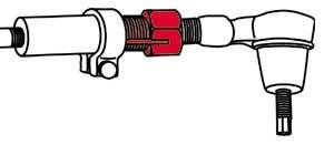 Chrysler LH Toe Adjuster Sleeve - SPC Performance - CHRYS LH HEX - `98-`04